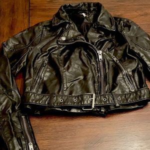 Woman’s Free People Black Crop Jacket SZ S